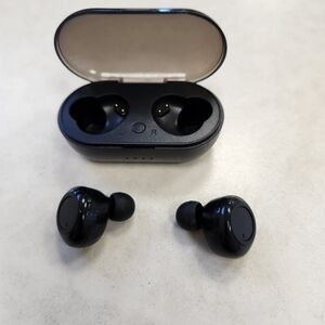 Black Wireless Earbuds with Charging Case